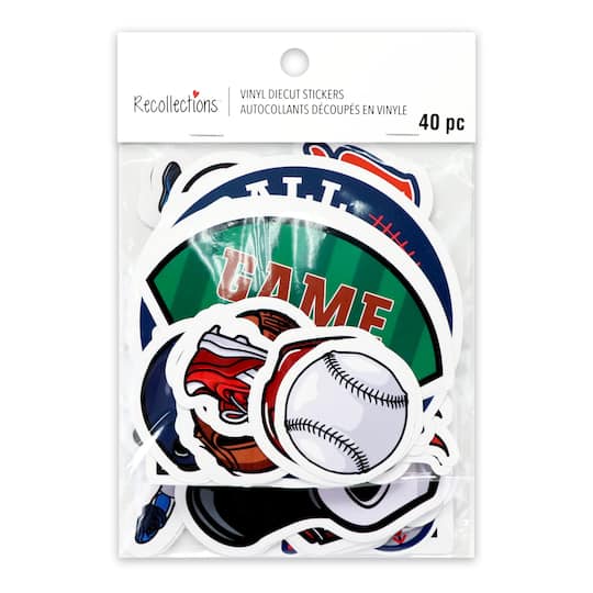 Baseball Vinyl Die Cut Stickers by Recollections™